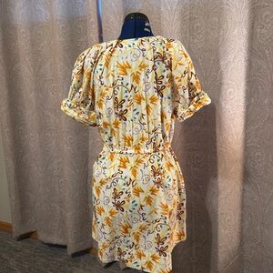 A.L.C. Yellow and Purple Floral Mini Dress